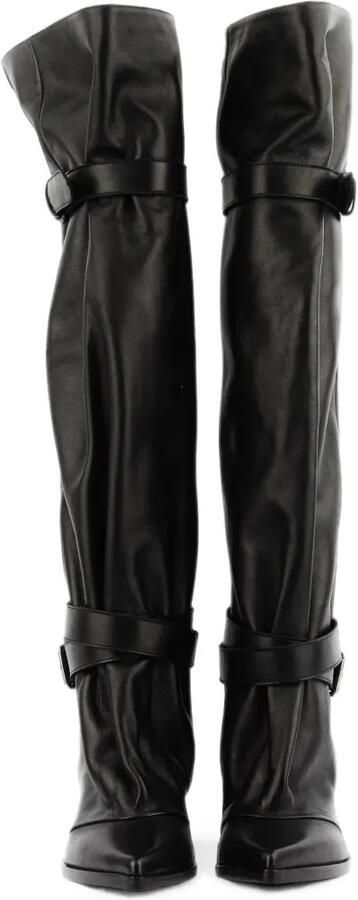 Elena Iachi Queenie buckle-strap slouchy boots Zwart - Foto 4