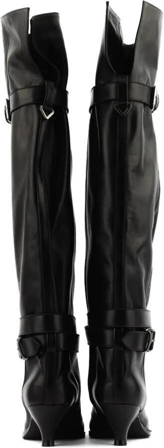 Elena Iachi Queenie buckle-strap slouchy boots Zwart - Foto 5