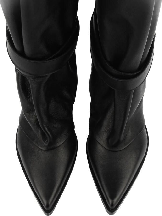Elena Iachi Queenie buckle-strap slouchy boots Zwart - Foto 2