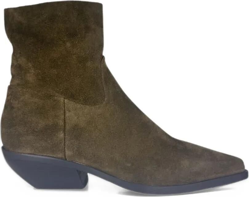 Elena Iachi Shilla suede ankle boots Groen
