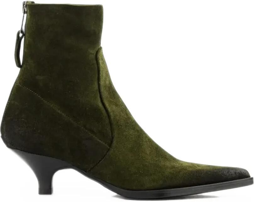 Elena Iachi Thais pointed-toe ankle boots Groen