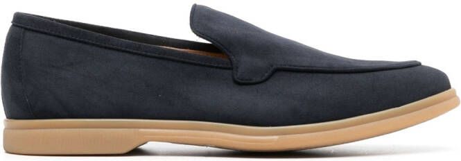 Eleventy Suède loafers Blauw