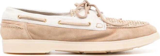 Eleventy Bootschoenen met geweven vlak Beige