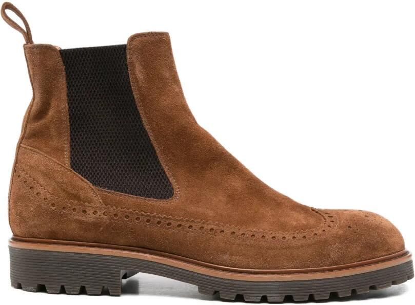 Eleventy Chelsea brogue laarzen Bruin