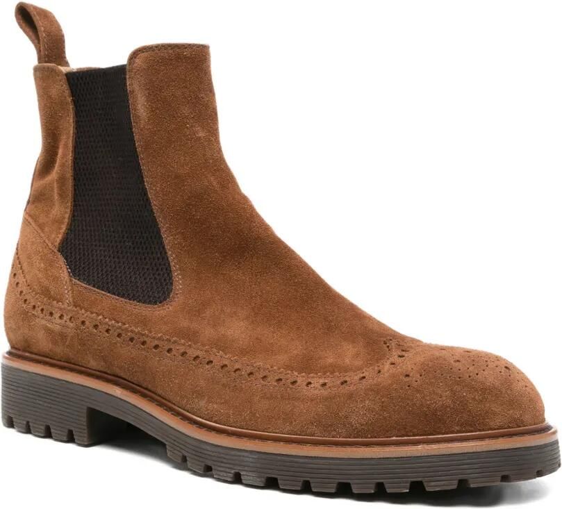 Eleventy Chelsea brogue laarzen Bruin - Foto 3