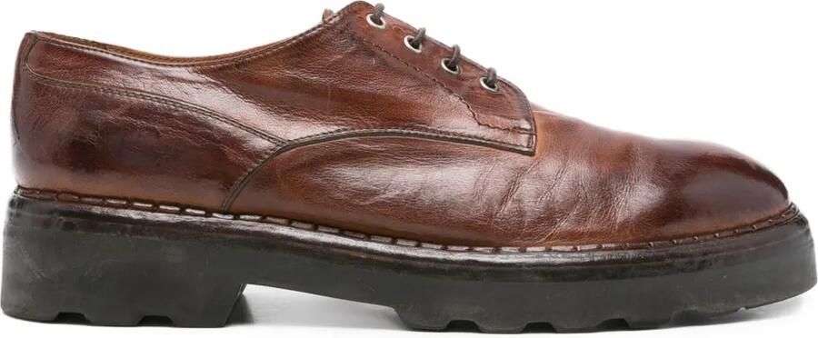 Eleventy Derby veterschoenen met rubberen zool Bruin