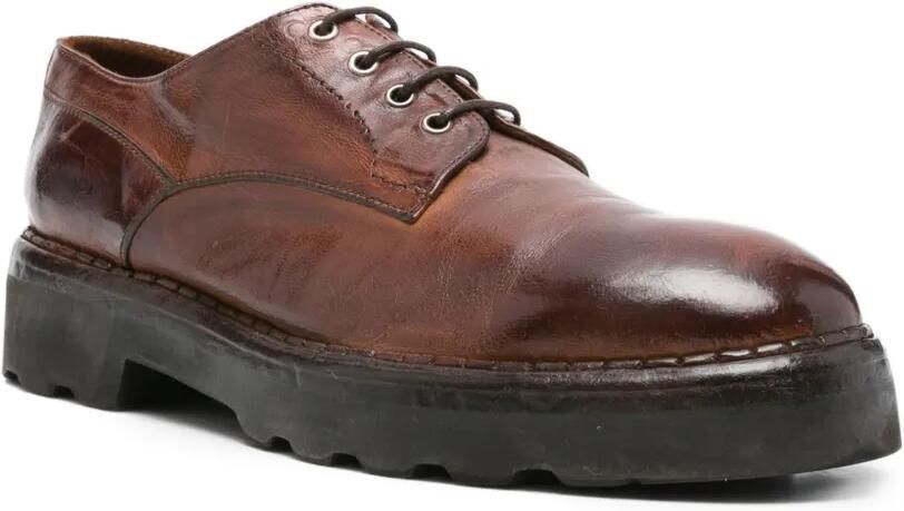 Eleventy Derby veterschoenen met rubberen zool Bruin - Foto 2