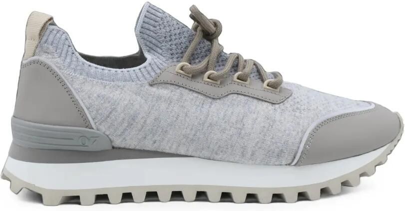 Eleventy Gebreide sneakers met vlakken Grijs