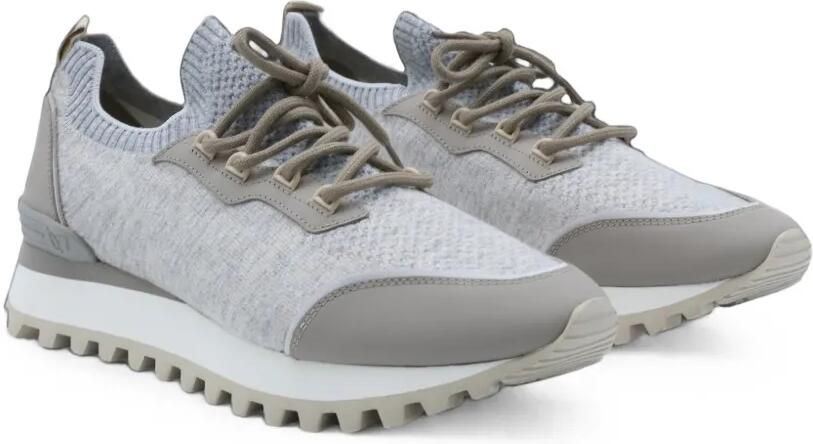 Eleventy Gebreide sneakers met vlakken Grijs - Foto 4