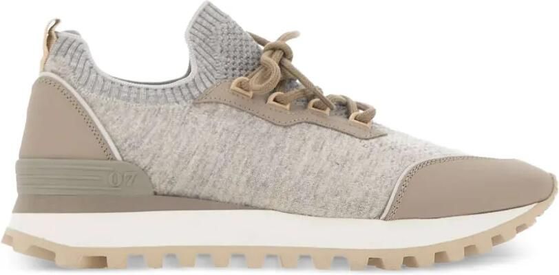 Eleventy Gebreide sneakers van wolblend Beige