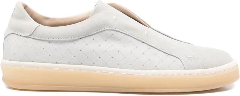 Eleventy Geperforeerde leren sneakers Grijs