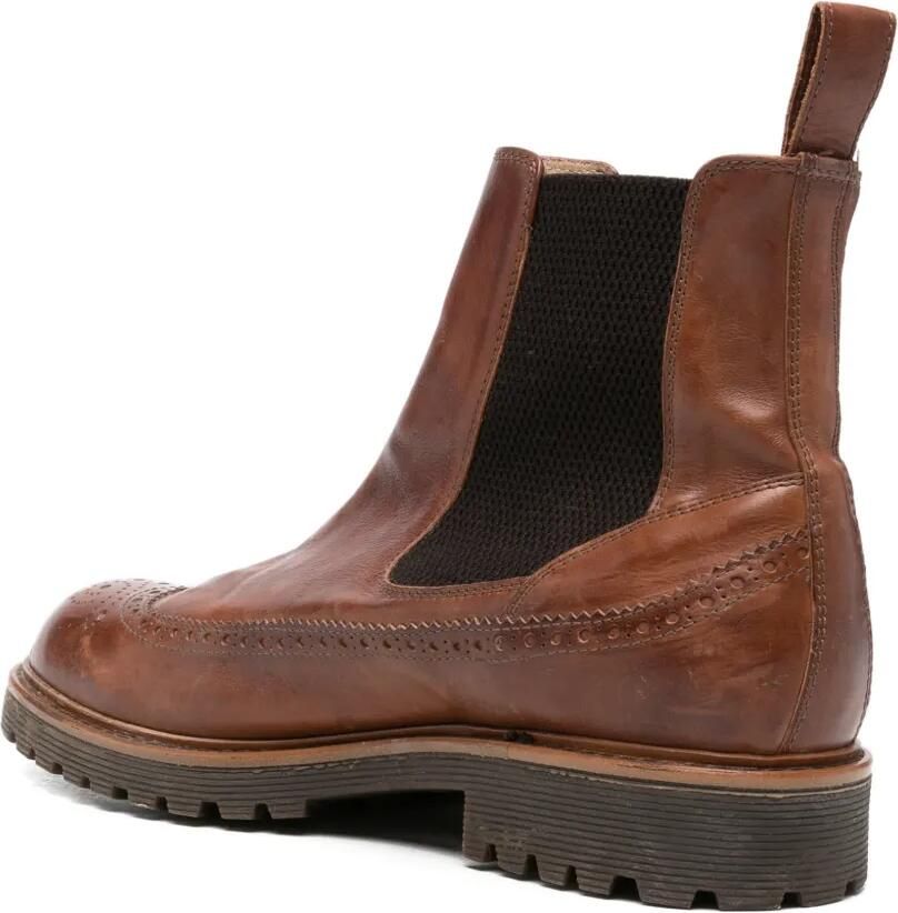 Eleventy Leren Chelsea laarzen met brogue-detail Bruin - Foto 2