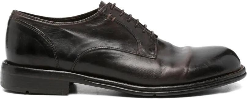 Eleventy Leren Derby veterschoenen Bruin