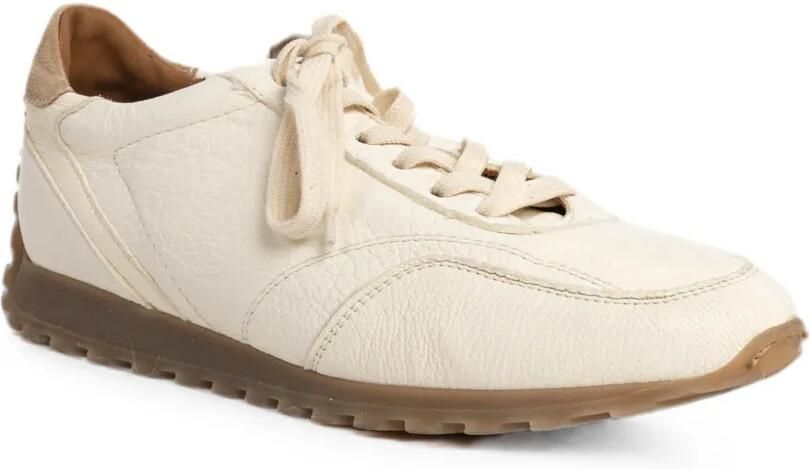 Eleventy Leren sneakers met suède vlak Beige - Foto 3