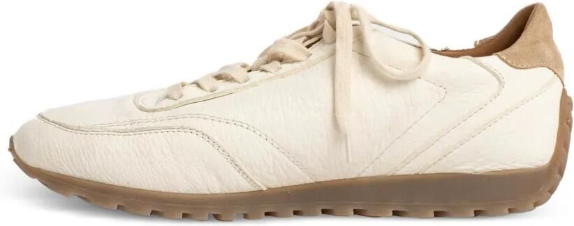 Eleventy Leren sneakers met suède vlak Beige - Foto 4