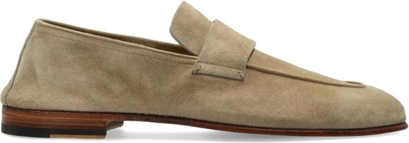 Eleventy Loafers met suède bandje Beige