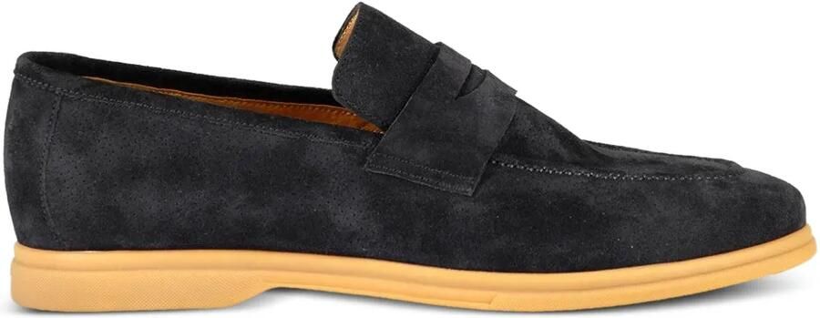 Eleventy penny suede loafers Blauw