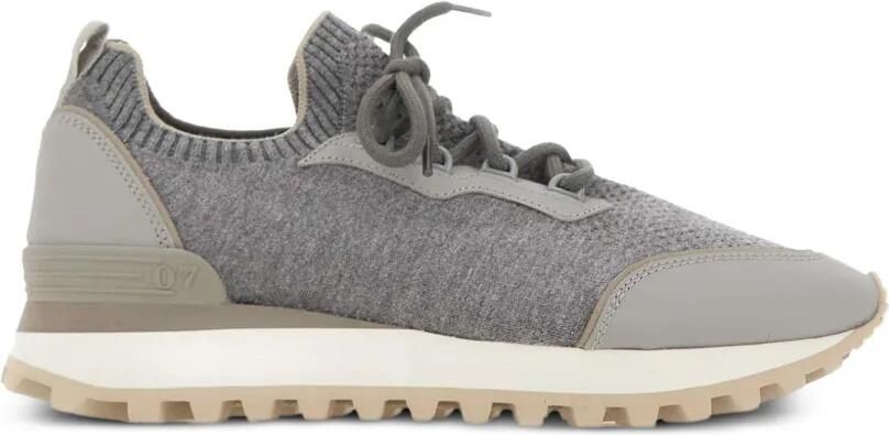 Eleventy Sneakers met gebreide vlakken Grijs