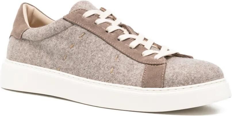 Eleventy Sneakers met suède afwerking en vlakken Beige - Foto 3