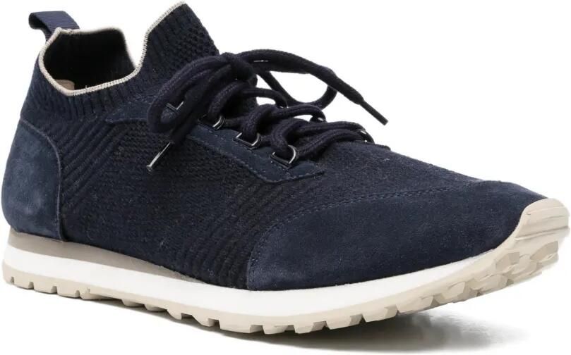 Eleventy Sneakers met suède vlakken Blauw - Foto 3