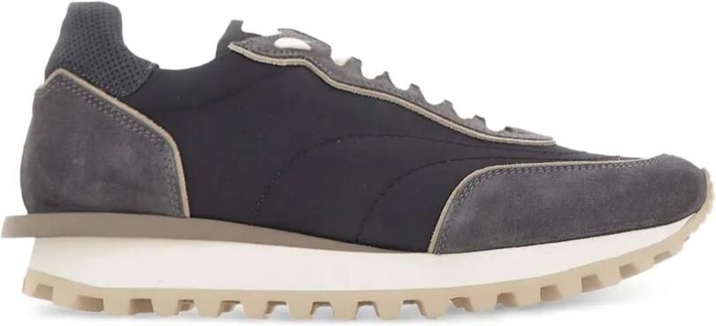 Eleventy Sneakers met suède vlakken Grijs