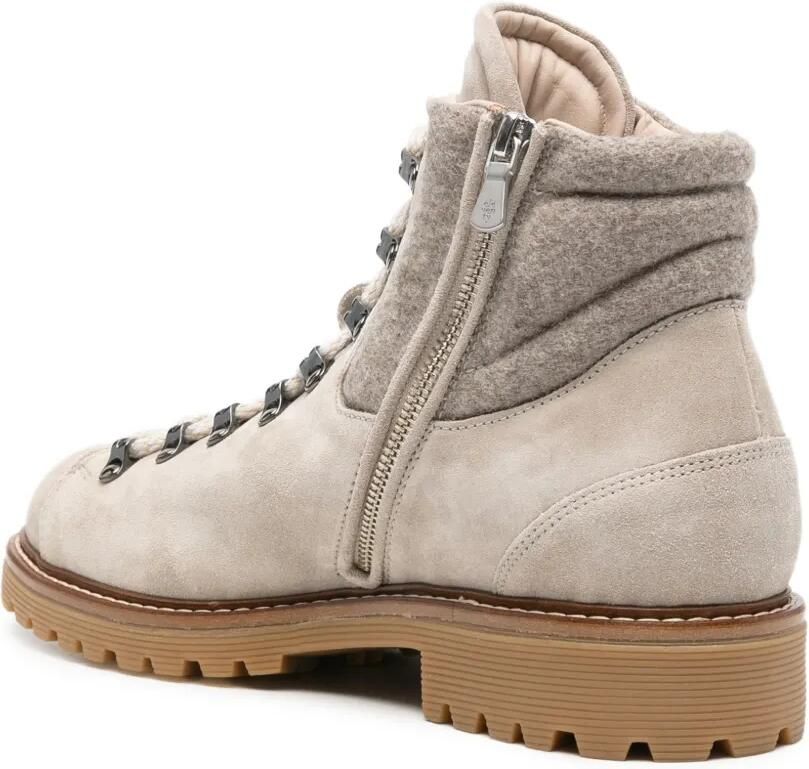 Eleventy Suède enkellaarzen Beige - Foto 2