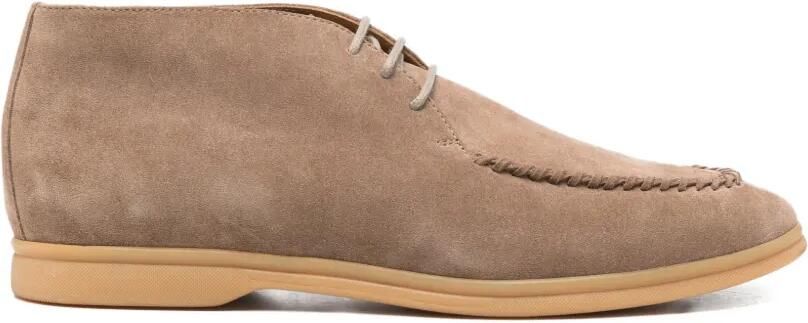Eleventy Suède laarzen met stiksels Beige
