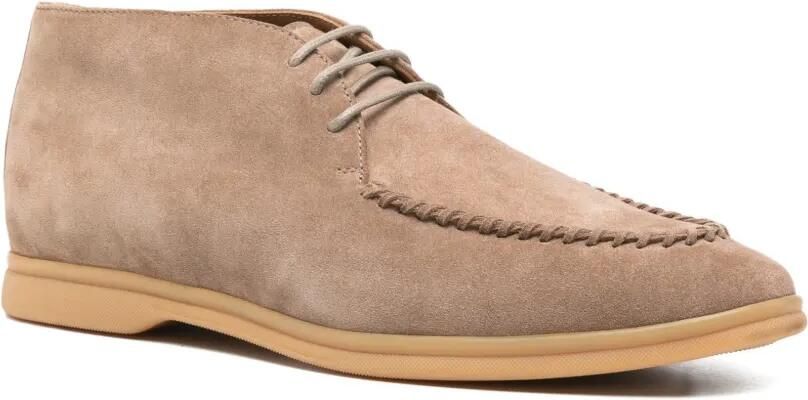 Eleventy Suède laarzen met stiksels Beige - Foto 3