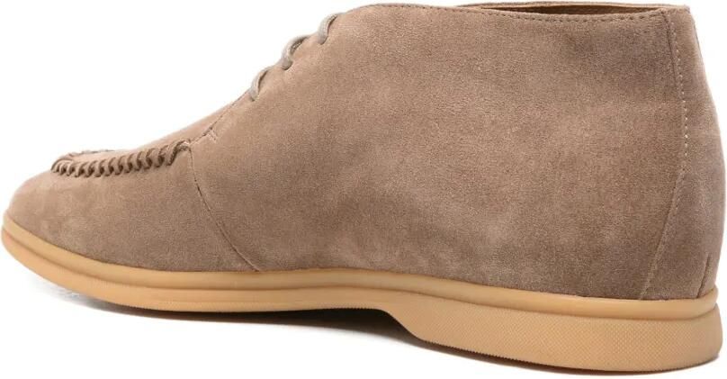 Eleventy Suède laarzen met stiksels Beige - Foto 2