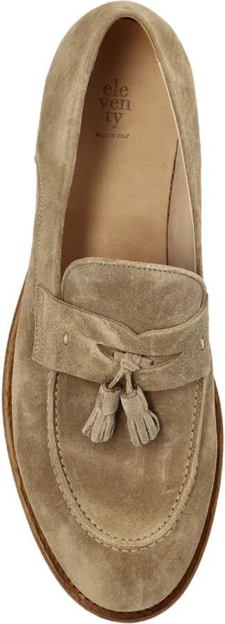 Eleventy Suède loafers met kwastjes Beige - Foto 5