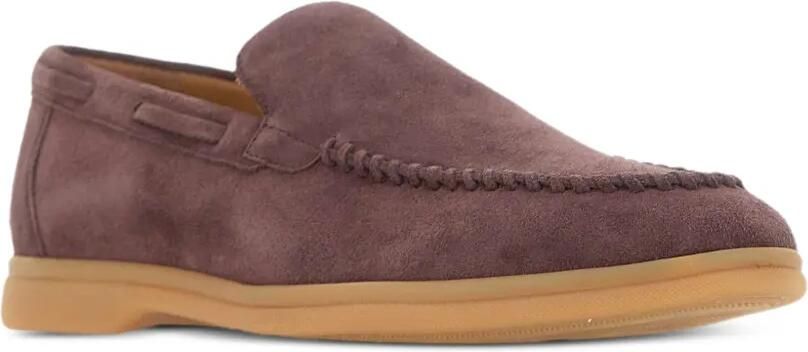 Eleventy Suède loafers met lintdetail Bruin - Foto 4