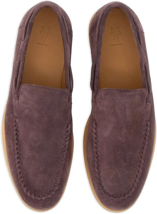 Eleventy Suède loafers met lintdetail Bruin - Foto 2