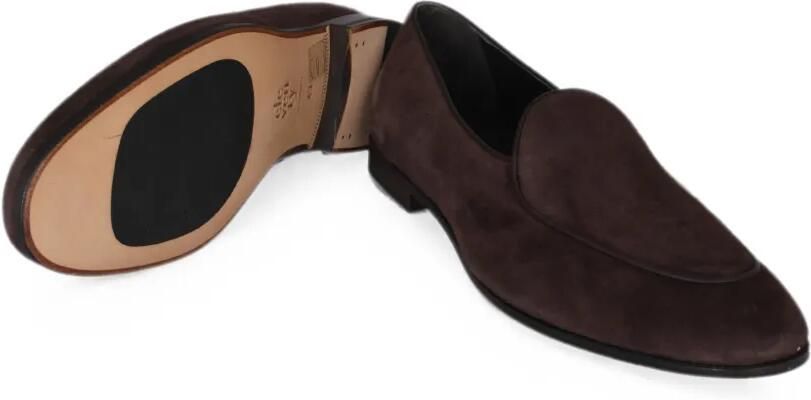 Eleventy Suède loafers met ronde neus Bruin - Foto 3