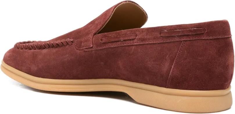 Eleventy Suède loafers met stiksel-detail Rood - Foto 2