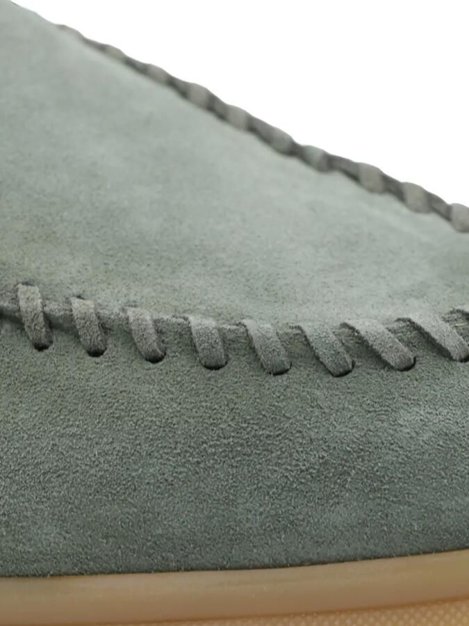 Eleventy Suède loafers met stiksel Groen - Foto 3