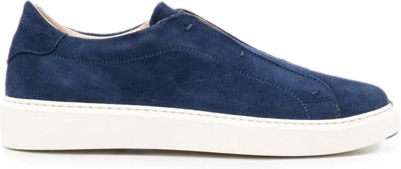 Eleventy Suède slip-on sneakers Blauw