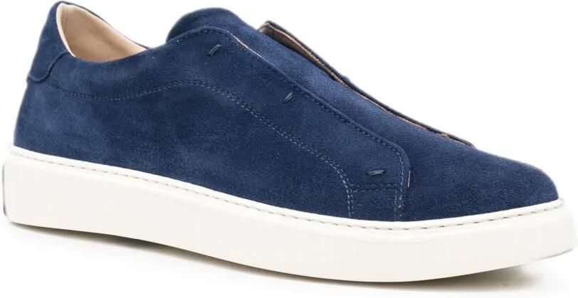 Eleventy Suède slip-on sneakers Blauw - Foto 2