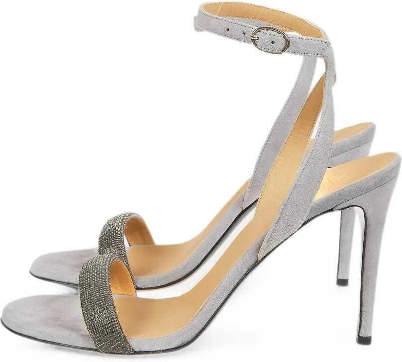 Eleventy Verfraaide sandalen met gespen Grijs