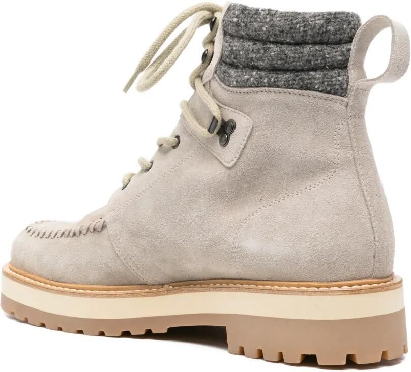 Eleventy Veterlaarzen met stiksels Beige - Foto 2