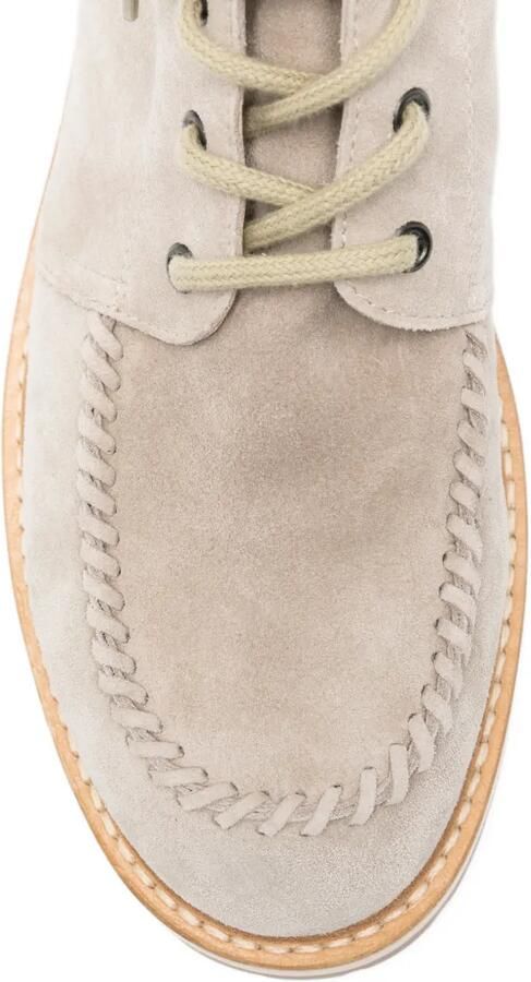 Eleventy Veterlaarzen met stiksels Beige - Foto 4