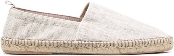 Eleventy Espadrilles met raffia zool Grijs