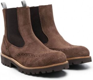 Eleventy Kids Chelsea laarzen met uitgesneden detail Bruin