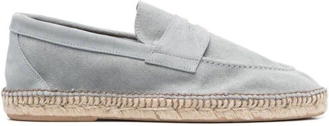 Eleventy Penny suède espadrilles Blauw