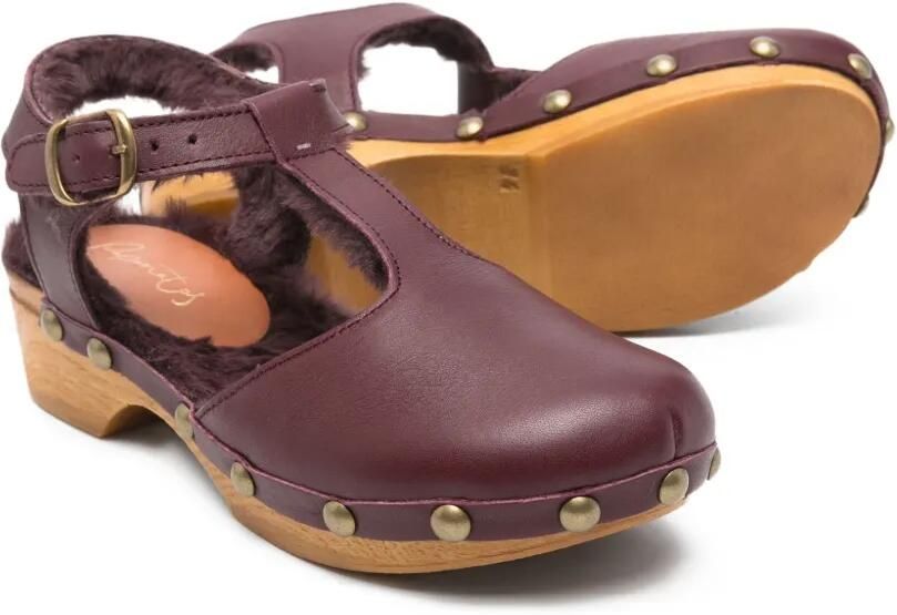 Eli1957 40 mm sandalen met studs en T-bandje Rood - Foto 3