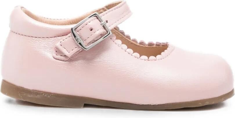 Eli1957 Ballerina's met gewelfde afwerking en gespsluiting Roze