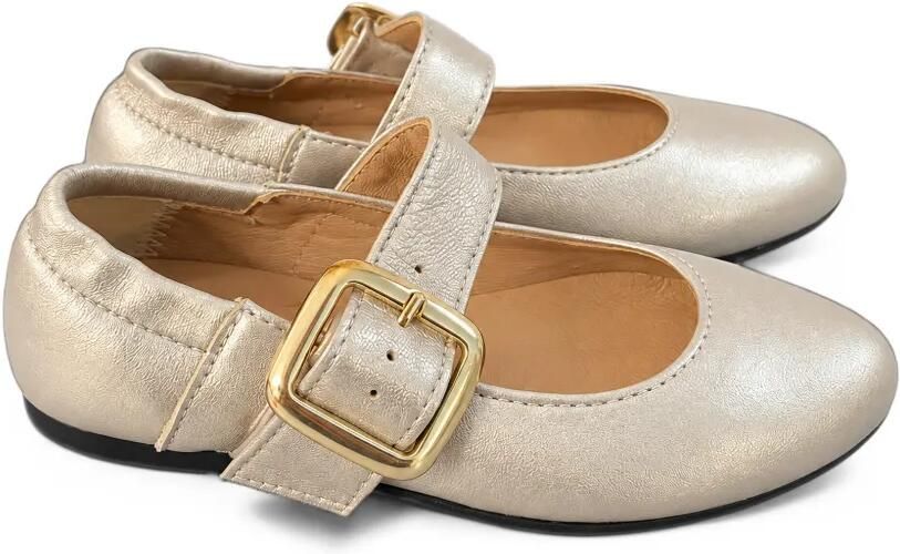 Eli1957 buckle-fastening leather ballet flats Goud