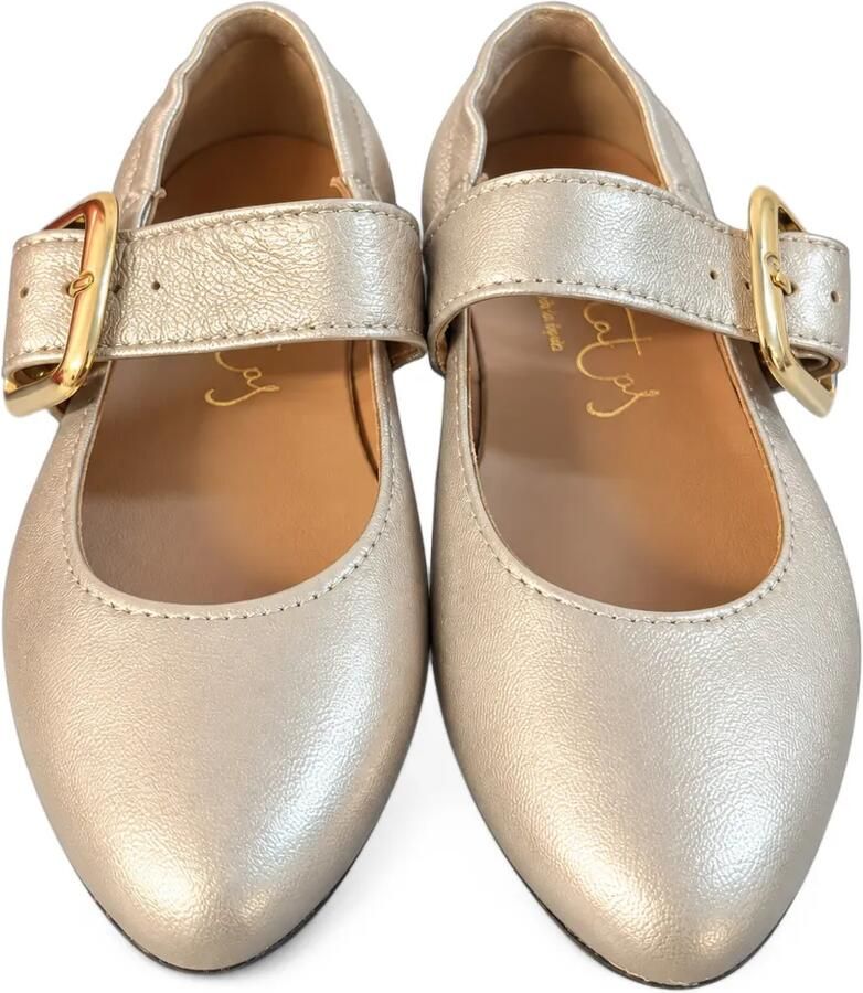 Eli1957 buckle-fastening leather ballet flats Goud - Foto 2