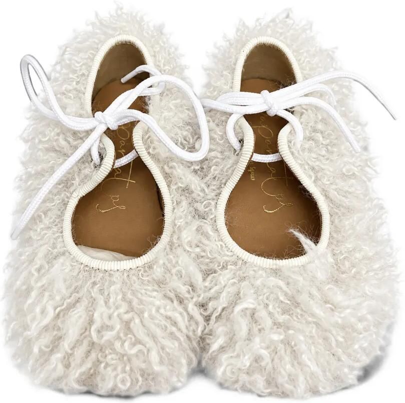 Eli1957 faux-fur tie-fastening ballet flats Wit - Foto 2