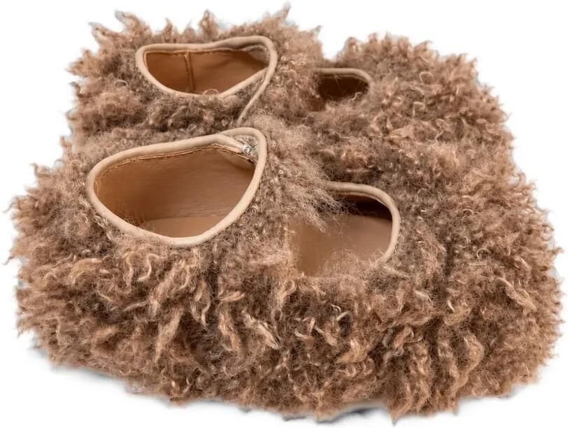 Eli1957 faux-fur touch-strap ballet flats Bruin