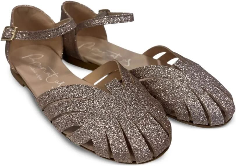 Eli1957 Gekooide sandalen met glitter Roze